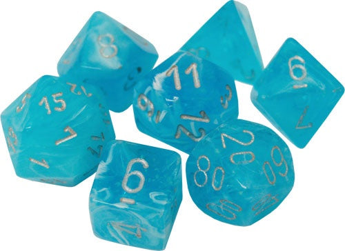 Chessex: Borealis Polyhedral 7-Die Set - Luminary Sky Silver