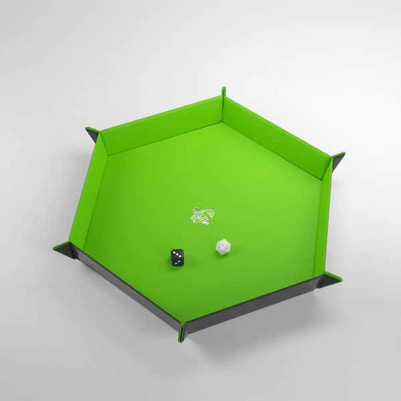 Gamegenic: Magnetic Dice Tray Hexagonal - Black/Green