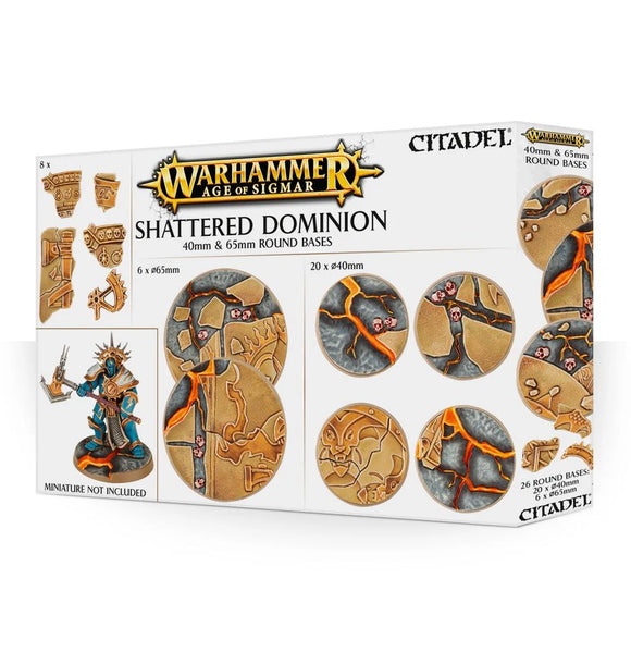 Warhammer Age of Sigmar: Shattered Dominion 40 & 65mm Round Bases