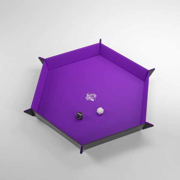 Gamegenic: Magnetic Dice Tray Hexagonal - Black/Purple
