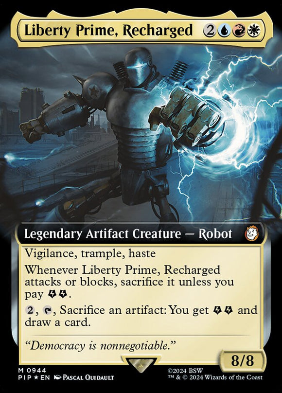 Liberty Prime, Recharged - XPIP V.3 (Extended Art) Surge Foil