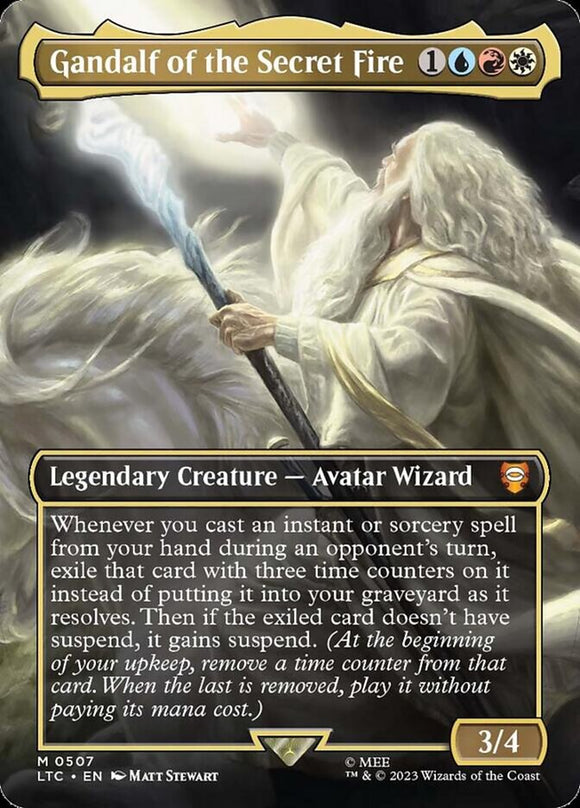 Gandalf of the Secret Fire - LTRH V.1 (Extended Art) Foil