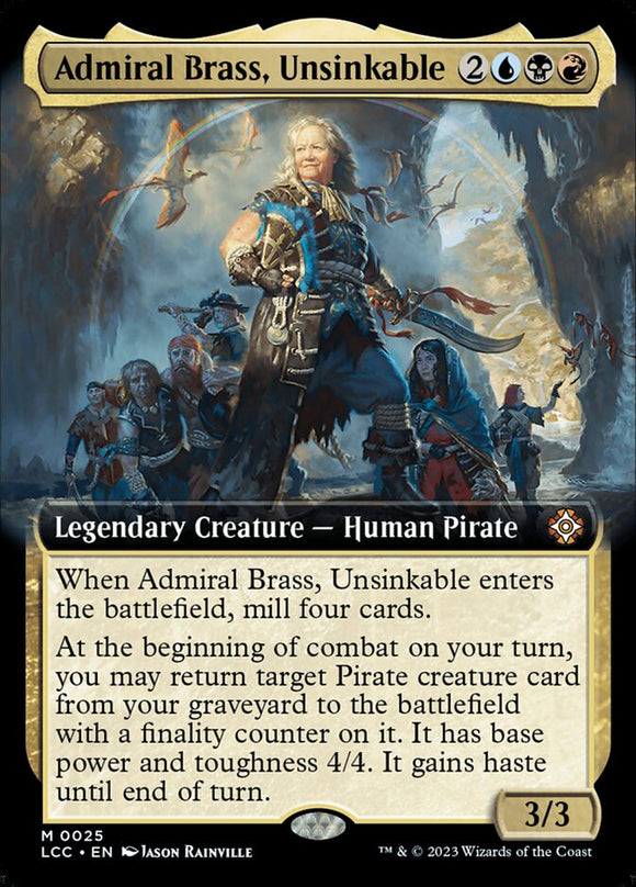 Admiral Brass, Unsinkable - XLCC V.2 (Extended Art) Foil