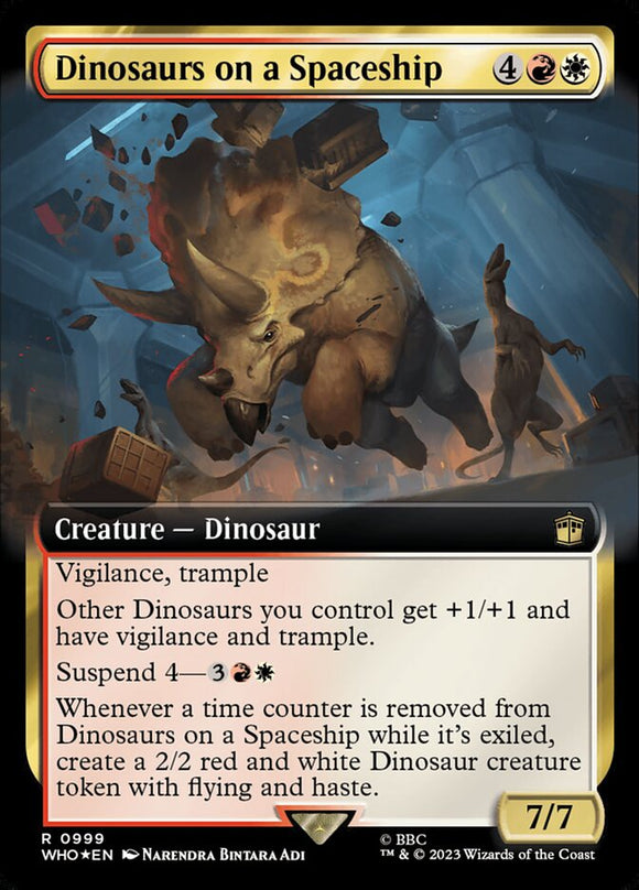 Dinosaurs on a Spaceship - XWHO V.3 (Extended Art) (Surge) Foil