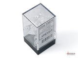Chessex: Polyhedral 7-Dice Set - Translucent Clear/white