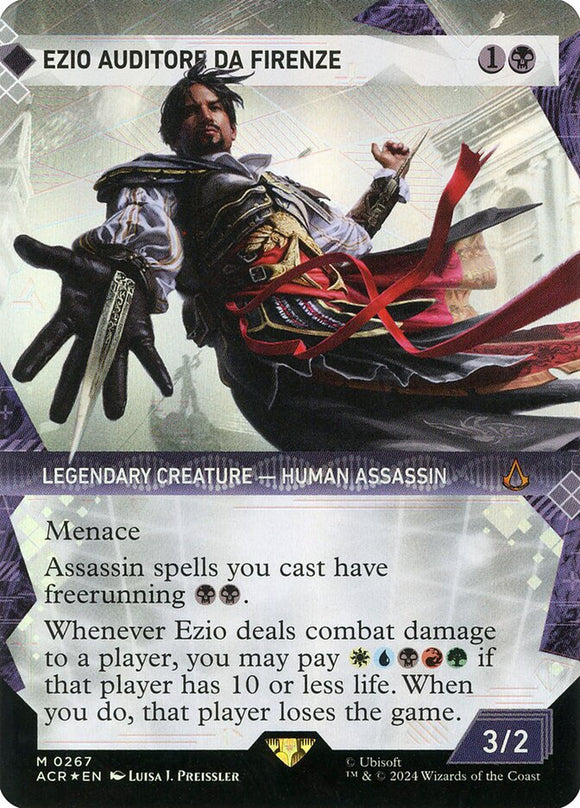 Ezio Auditore da Firenze - XACR (Extended Art) (Textured) Foil