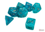 Chessex: Poly 7 Set - Cirrus Aqua/Silver