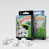 Bright Llama: Dice Set - White & Black