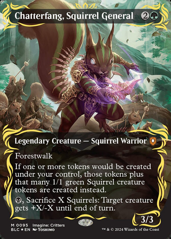 Chatterfang, Squirrel General - XBLC V.1 (Extended Art Raised) Foil