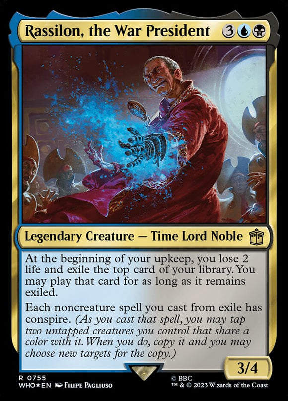 Rassilon, the War President - XWHO (Extended Art) Surge Foil