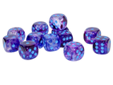 Chessex: Nebula 16mm d6 Dice Block - Luminary Nocturnal Blue