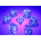 Chessex: Borealis Polyhedral 7-Die Set - Luminary Royal Purple & Gold