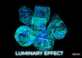 Chessex: Borealis Polyhedral 7-Dice Set - Luminary Kelp/light green