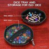 Enhance: D&D Dice Tray and Dice Case Dragon - Red
