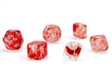 Chessex: Poly 7 Set - Luminary Red w/silver