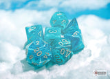 Chessex: Poly 7 Set - Cirrus Aqua/Silver