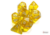 Chessex: Translucent Polyhedral 7-Die Set - Yellow/white