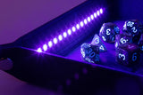 FanRoll: Blacklight Dice Tray with d20 - Black