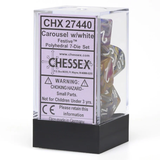 Chessex: Poly 7 Set - Festive Carousel w/White