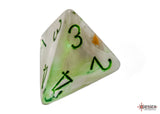 Chessex: Marble Gemini Poly 7 Set: Green w/Dark Green