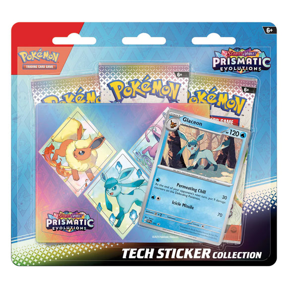 Pokémon: Scarlet & Violet 8.5 – Prismatic Evolution - Tech Sticker Collection - Glaceon (Preorder)