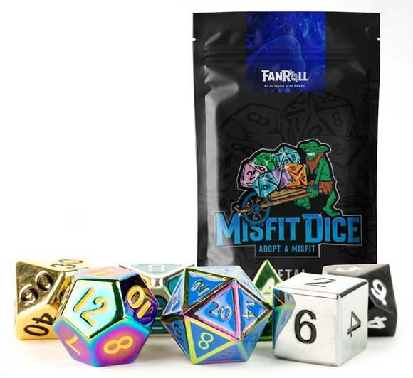 Fan Roll: Misfit Metal Polyhedral - Dice Set