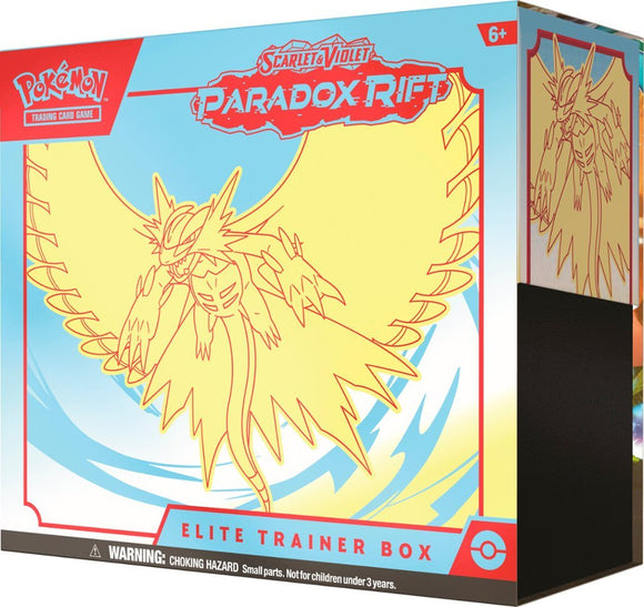 Pokémon: Scarlet & Violet 4 - Paradox Rift - Elite Trainer Box Roaring Moon (Blue & Yellow)