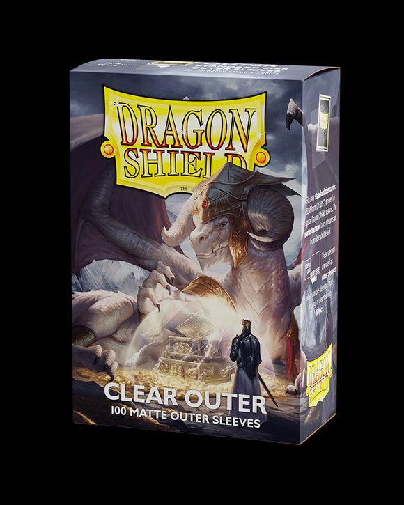 Dragon Shield: 100 Standard Size Matte Outer Sleeves - Clear