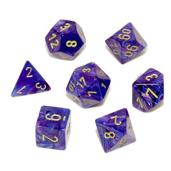 Poly 7 Set: Lustrous Purple/gold