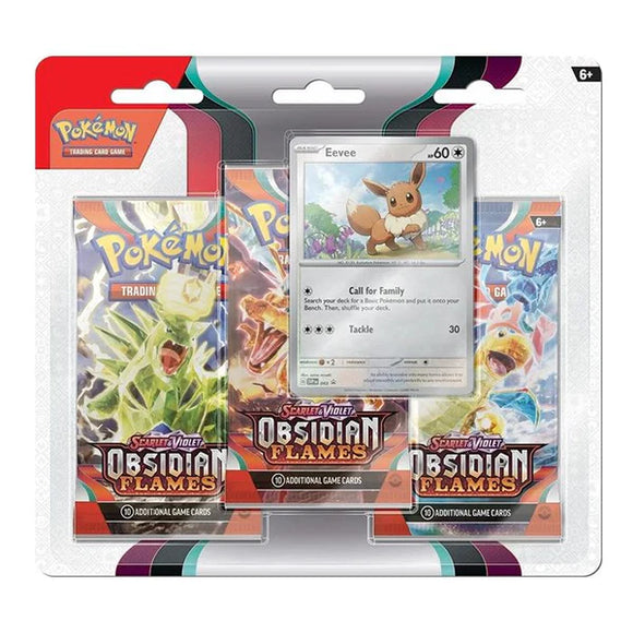 Pokémon: Scarlet & Violet 3 Obsidian Flames 3-Pack - Eevee