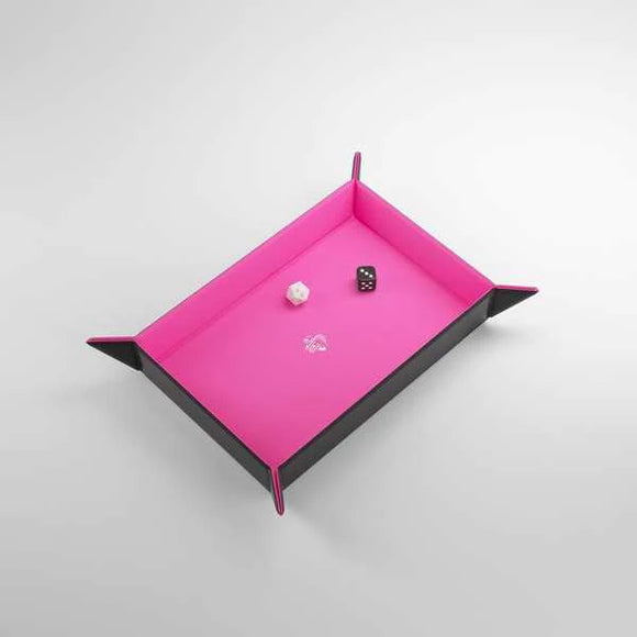 Gamegenic: Magnetic Dice Tray Rectangular - Black/Pink