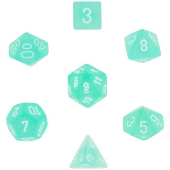 Poly 7 Set: Frosted Teal/white