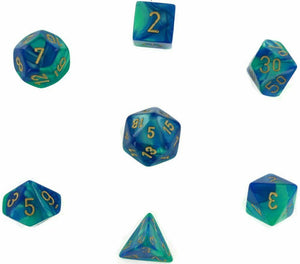 Chessex Gemini Poly 7 Set: Blue-Teal/Gold