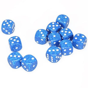 Chessex Speckled D6 Set of 12 16mm: Water