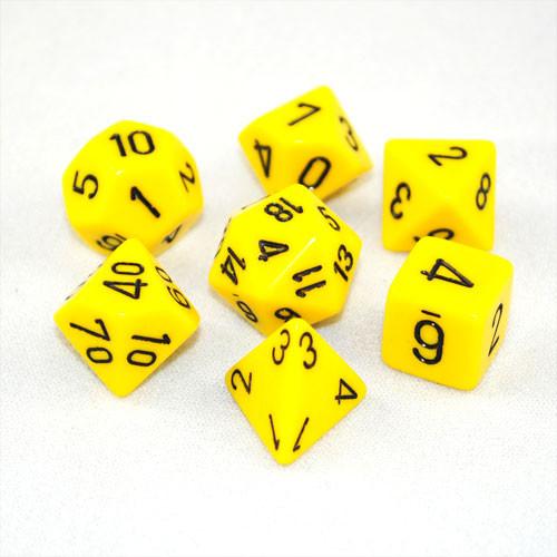 Chessex Opaque Poly 7 Set: Yellow/Black